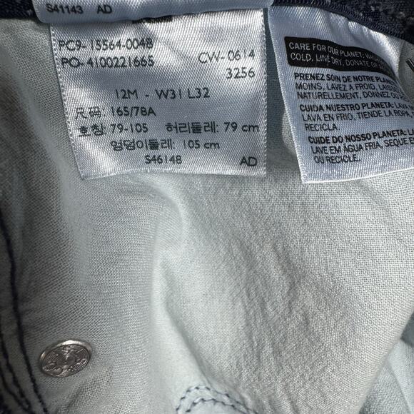 Levi's 525 Perfect Waist Straight Leg Jeans Womens 12 Blue Denim Stretch Zipper - Picture 14 of 14